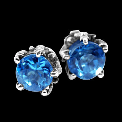 Sparkly Blue Topaz Earrings